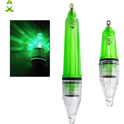 JSM 2pcs/lot 12cm 17cm Green Underwater Lamp Boat Fishing Lure Lights for Attcating lure light