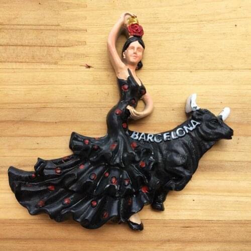 QIQIPP Spains national flamenco bullfighting tour collection refrigerator paste BARCELONA travel companion gift