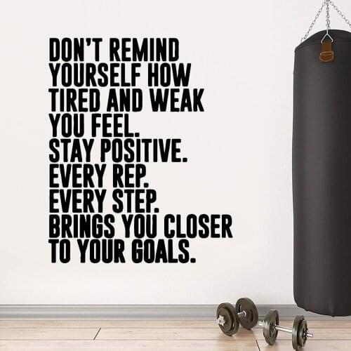 Romantic GYM Decorative Sticker Waterproof Home Decor Living Room Bedroom Wall Decal Home Decor