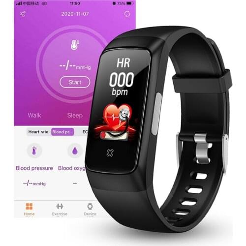 Bluetooth sports SmartBand watch Support ECG PPG Fitness Tracker Heart Rate Blood Pressure body temperature monitoring Wristband