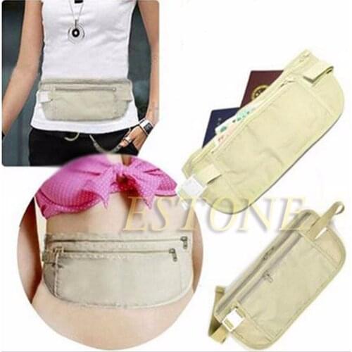 Cloth Travel Pouch Hidden Wallet Passport Money Waist Belt Bag Slim Secret Security Useful Travel Storage Bag Dropshipping