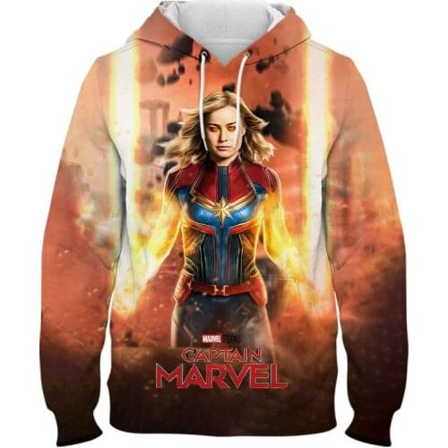 New Captain Marvel Hoodies Fashion 3D Printed Men Women Children Sweatshirts Pullover Long Sleeve Casual Cool Tops Coat