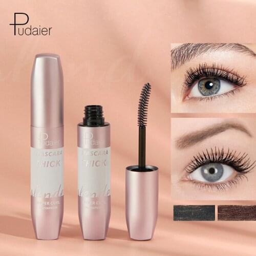 Pudaier 3D Curl Mascara Volume Waterproof Lash Extensions Makeup Silk Graft Growth Fluid Professional Rimel for Eye