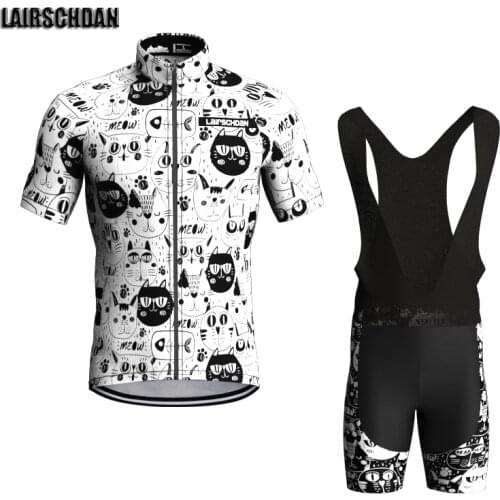 LairschDan ciclismo ropa hombre white bike dress men cycling set 2021 woman cyclist outfit outdoor race MTB bicycle clothing cat