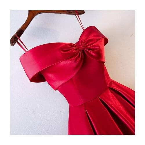 Wine red bowknot slash shoulder gown long dress vintage medieval dress Renaissance princess Victoria dress