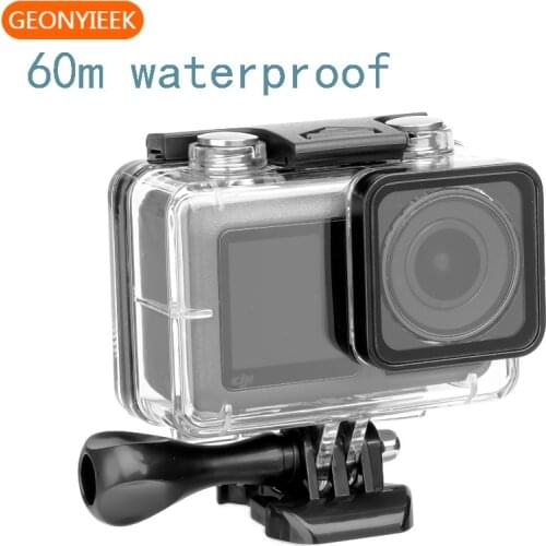 GEONYIEEK Underwater Waterproof Case for DJI Osmo Action Camera Diving Protective Housing Shell for DJI Sports Camera Accessory