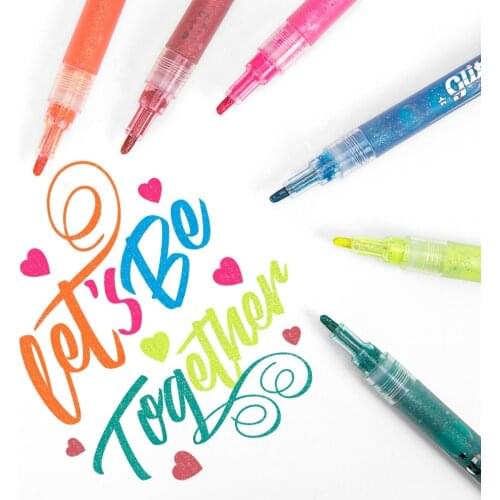 6/12 colors/Set STA Bright Colorful Metallic Paint Art Marker Pen Hand DIY Paint Marker Pen for Art Design School Supplies