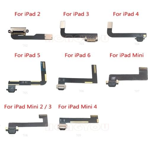 USB Charging Dock Charge Socket Port Jack Plug Connector Flex Cable For iPad 6 5 4 3 2 / iPad Mini 4 3 2