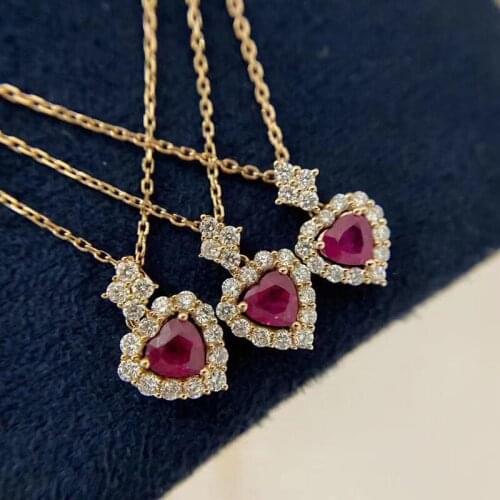 Golden temperament inlaid full diamond necklace creative and elegant exquisite crystal love pendant ladies silver jewelry