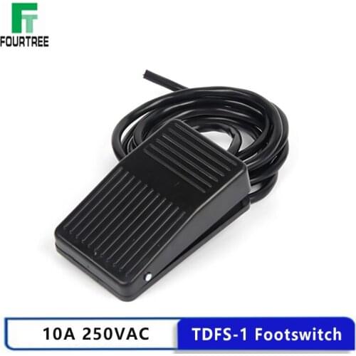 1PCS Footswitch Plastic Shell FS-1 Foot-on Momentary Control Switch Electric Power Pedal SPDT 10A 250VAC Self-resetting 1M 2M