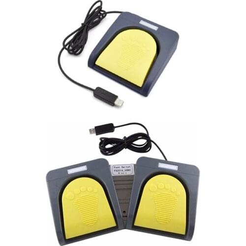 1PCS USB Single/Dual Foot Switch Control One/Double Foot Key Switcher PC Keyboard Multimedia Game Pad Mouse Action Pedal FS2016