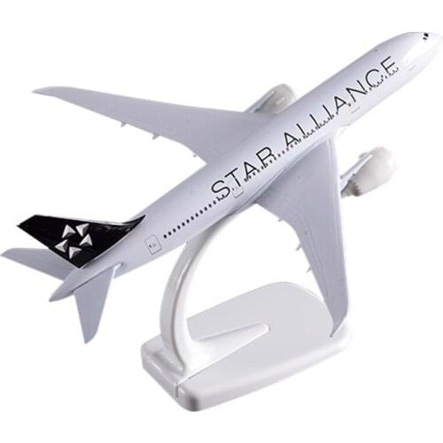 20CM B787 787 Star Alliance Airplane Model with Base Alloy Aircraft Plane For Collectible Toy Souvenir Show Gift Souvenir
