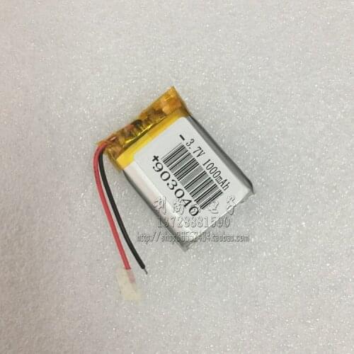 3.7V polymer lithium battery 1000mAh speaker MP3 MP4 navigation digital player 903040