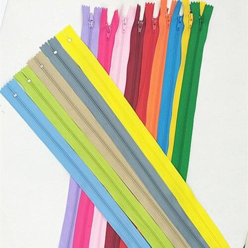 5pcs 4Inch-24 inch (10cm-60cm) Nylon Coil Zippers for Tailor Sewing Crafts Nylon Zippers Bulk 20 Colors
