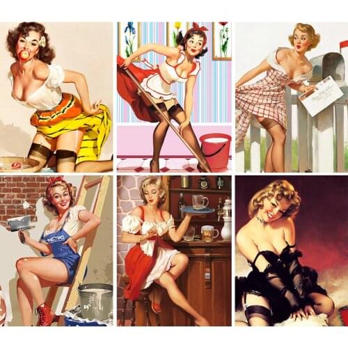 5D DIY Full Square/Round Diamond Painting Sexy Beauty Diamond Embroidery Rhinestone Mosaic Art Picture Home Decoration Kit Gift