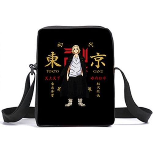Anime Tokyo Revengers Cosplay Bag Sano Manjiro Ryuguji Ken Baji Keisuke Black White Canvas Bag School Bag Kids Gifts Woman Man