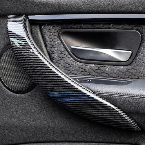 Carbon Fiber Car Inner Door Handle Cover Panel For BMW 3 4 Series F30 F31 F32 F33 F34 F35 F36 F80 F82 F83 2013-2018 Car Styling