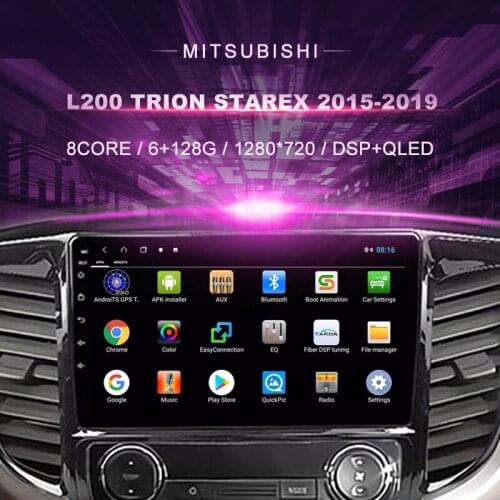 Car DVD For Mitsubishi L200 (2015-2019) Auto A/C Car Radio Multimedia Video Player Navigation GPS Android 10.0 Double Din