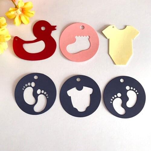 Baby Tag metal cutting die lace craft scrapbook card decorative die template for diy album paper card die stencil