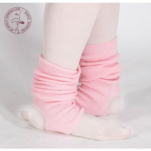 Child Autumn & Winter Knitted Leggings Ballet Dance Leggings Girls Ballet Legwarmer Adults Warm Up Knitted Legwarmers Black/Pink