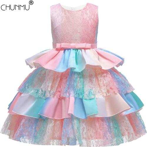 Baby Children Girl Dress 2021 Kids Ceremonies Party Dresses Flower Princess Wedding Gown Baby Girl Christmas Dress 2-12 Y