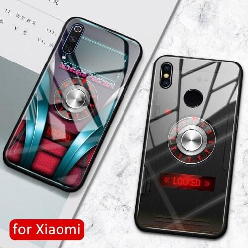 For Xiaomi 8 case glass back cover mix 2s locked patterned case for Xiaomi mi 8 8se lite explorer mi 9 9se mix 2 2s 3 CC9