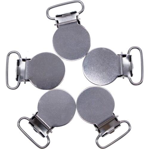 Itymama 5PCs Lead Free Metal Suspender Pacifier Clips With Plastic Craft Sewing Tool Dummy Clip DIY Pacifier Chain Accessories