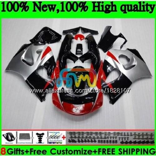 Body For SUZUKI GSXR 600 750 SRAD GSXR600 96 97 98 99 00 32BS.20 GSX-R600 GSXR750 1996 1997 1998 1999 2000 Fairing Red silvery