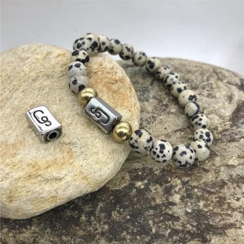 316l Stainless Steel Logo Square Bead 2mm Small Hole Spacer Beads for DIY Bracelet Jewelry Making Beads wholesale