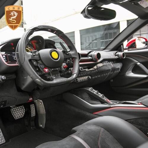 Newest Fashion 5 Pcs FERRARI 812 Interior trims Oem Style dry carbon fiber ferrari 812 superfast car interiors Original car part