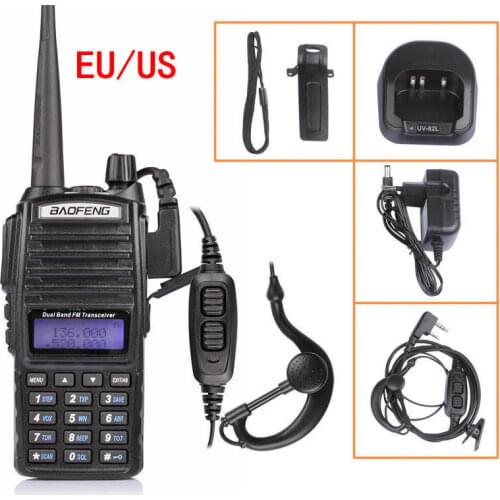 Original Baofeng UV-82 Dual-Band VHF UHF 136-174/400-520 MHz Ham Two-way Radio Transceiver Walkie Talkie with earphone
