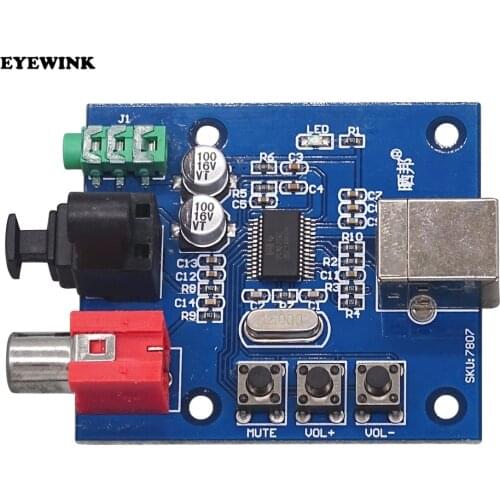 PCM2704 USB DAC to S/PDIF Sound Card Decoder Board 3.5mm Analog Output F/PC