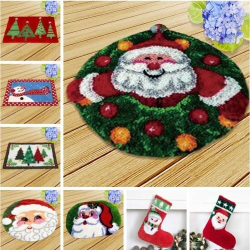 Christmas Knooppakket Latch Hook Kits Diy Quality DIY Gift European And American Style Smyrna Needlework Mat Latch Hook Cushion
