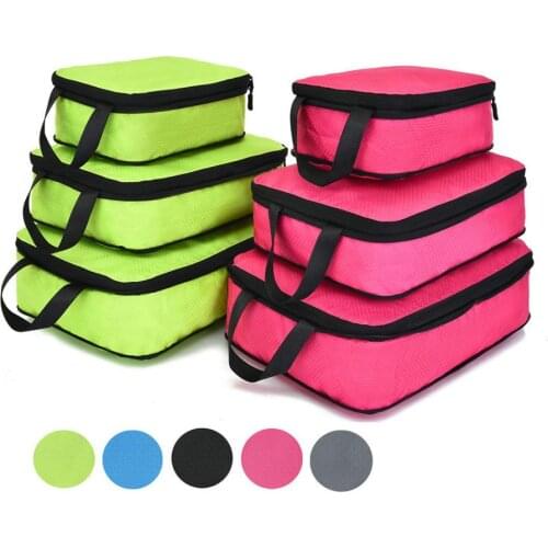 Soperwillton Compression Packing Cubes Toiletry Bag Set Nylon Travel Bag Men Women Travel Luggage Packing Organizers Accessories