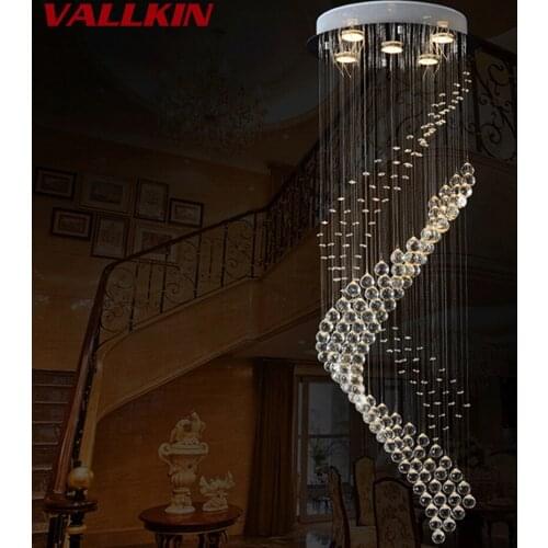 Modern Chrome Chandelier Crystals Lighting Round LED Lamp Stainless Steel Indoor Hanging Light Fixtures Cristal LED Lustre