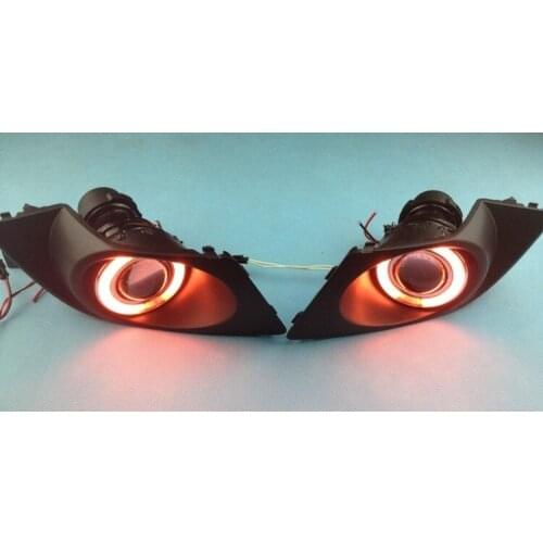 LED DRL daytime running light CCFL angel eye, projector lens fog lamp with cover for S-ubaru Legacy 2007-08, 2 pcs