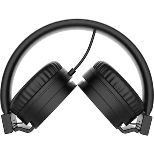 Universal 3.5mm Earphone With Mic Foldable Retractable Solid Color Wired Headphone Heavy Bass Music Gaming Headset