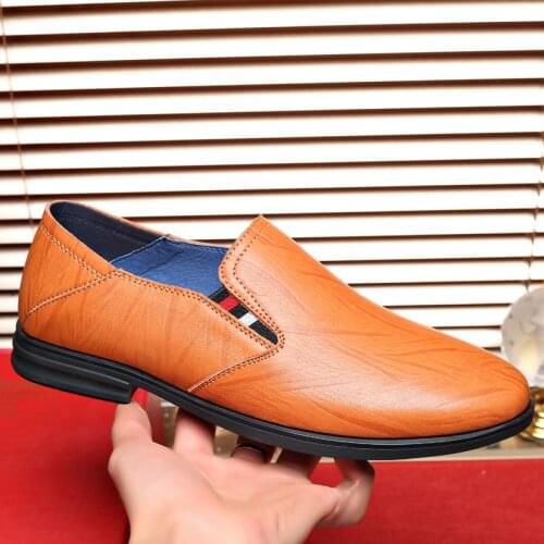 Vintage Men Causal Shoes Genuine Leather Mens Loafers Comfort Soft Driving Flats Male Footwear High Quality Italian Luxury Shoes