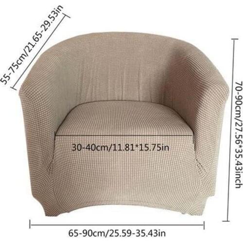 High quality removable and washable silver fox velvet stretch non-slip thickening bar restaurant hotel seat single sofa cover