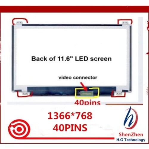 100% Original 11.6''LCD For Acer Aspire One 722 725 V5-171 Laptop led display LCD Screens B116XW03 V.2 N116BGE-L41 N116BGE-L42