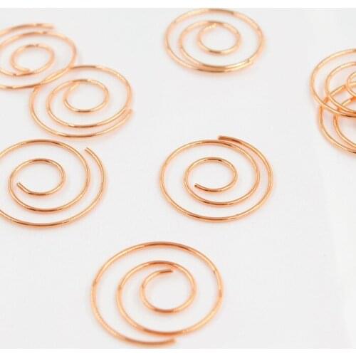 12pcs BZNVN Cross Border Rose Golden Bookmarks Pocket Geometry Shaped Paperclip DIY
