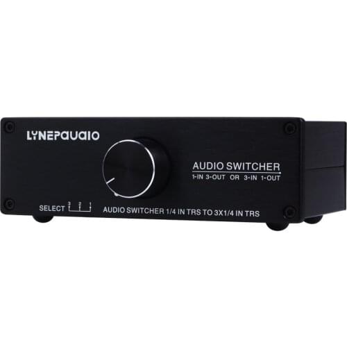 3 in 1 out passive stereo speaker switcher, comparator, aluminum