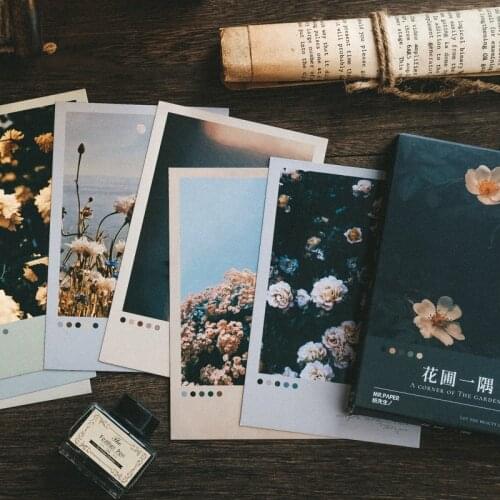 30 Pcs/Set A Corner Of The Garden Art Postcard Retro Flower Plant Writing Greeting Cards Message Card Stationery