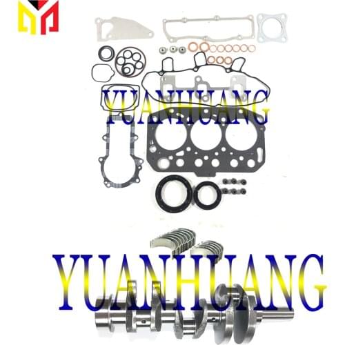 3TNV70 Crankshaft Assy With Bearing set Engine Gasket Kit For Yanmar& John Deer Tractor Excavator For Hiatch ZX8U-2