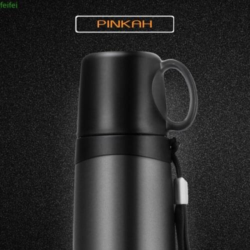 500ML Stainless steel Insulated thermal bottle Business Vacuum Flask Tea Cup With Lid Strainer Thermo mug