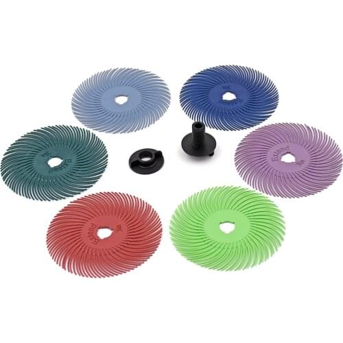 GOXAWEE Abrasive Tools Grinding Wheels 80# Radial Bristle Brush Abrasive Discs for Crack , Gap jewelry tools 10pcs For Grinder