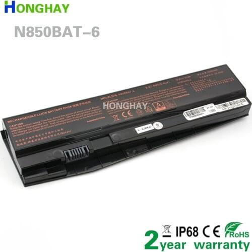 Honghay N850BAT-6 Laptop Battery For Clevo N850 N850HC N850HJ N870HC N870HJ1 N870HK1 N850HJ1 N850HK1 N850HN