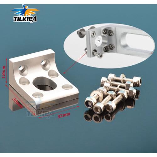 Aluminum Alloy RC Gasoline Vessel Racing O Boat Large Rudder Water Pickup Parts "L" Type Rudder Base With Bolts