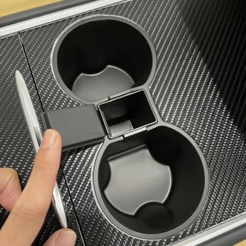 Car Water Cup Slot Slip Limit Clip For Tesla 21 Model And 3/21 Model Y Accessories Silicone Water Cup Ashtray Holder Limiter
