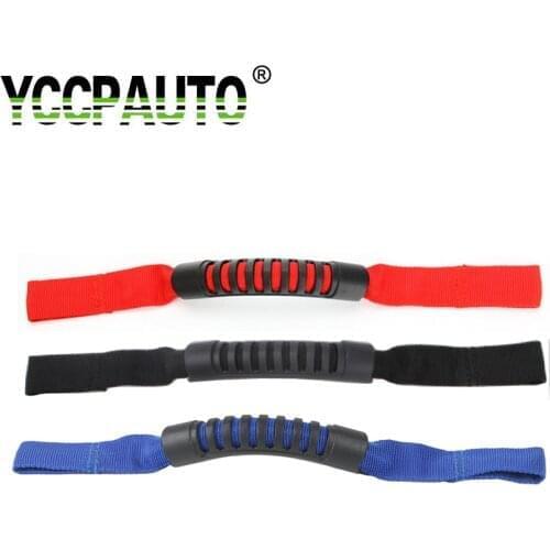 YCCPAUTO Car Rear Seat Back Headrest Grab Handle Bar Strong Quality For JEEP Wrangler Unlimited JK 2007-2015 Red/Black/Blue